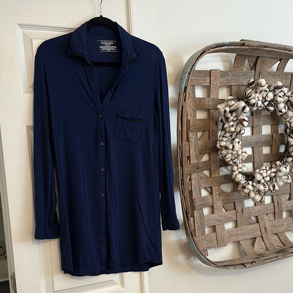 Victoria’ Secret Navy Button-Up Sleep Dress